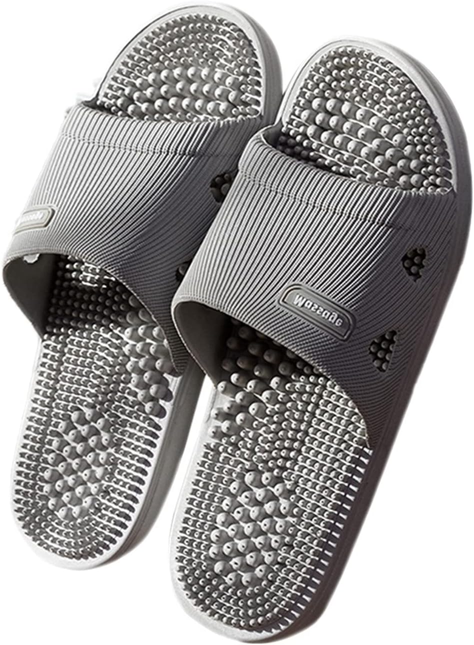 

Массажные тапочки для еды, душа для женщин и мужчин, массажные тапочки акупунктуры и рефлексологии, летние массажные тапочки для мужчин и женщин, домашние тапочки для ванной, спа-сандалии (Цвет: Серый A, Размер: 41/42 EU) Kitcissl