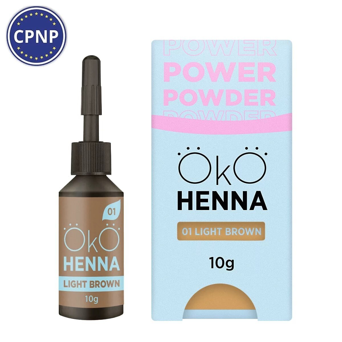 

OKO Power Powder, Хна для бровей, № 01 светло-коричневый, 10 г