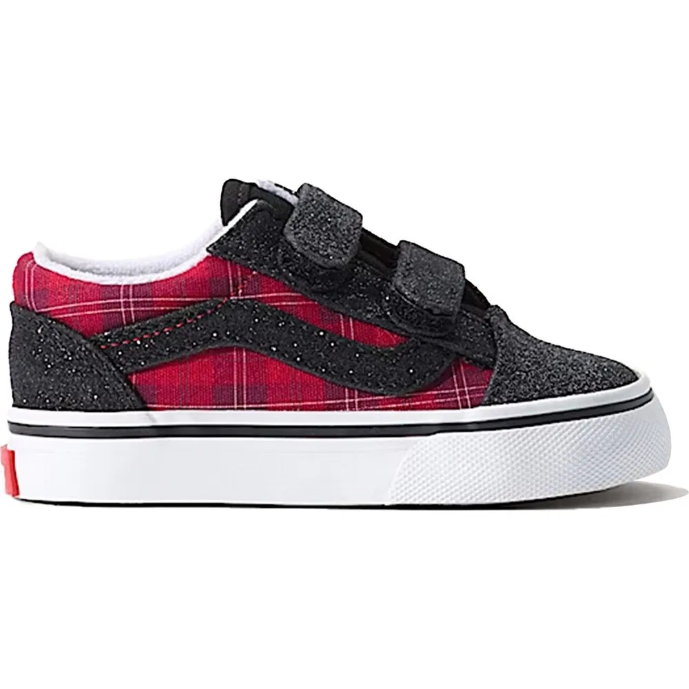 Детские кроссовки для прогулок Vans Old Skool V, Black Red