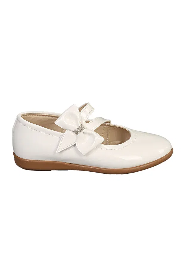 Детские балетки для девочек с липучкой Pico Kids, White