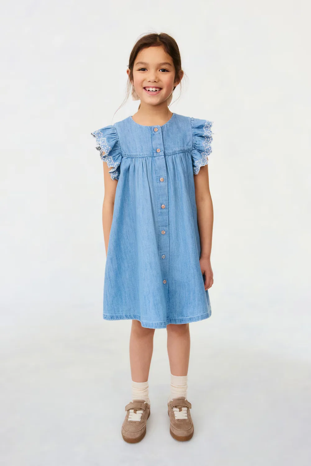 Джинсовое платье H&M, Helles Denimblau