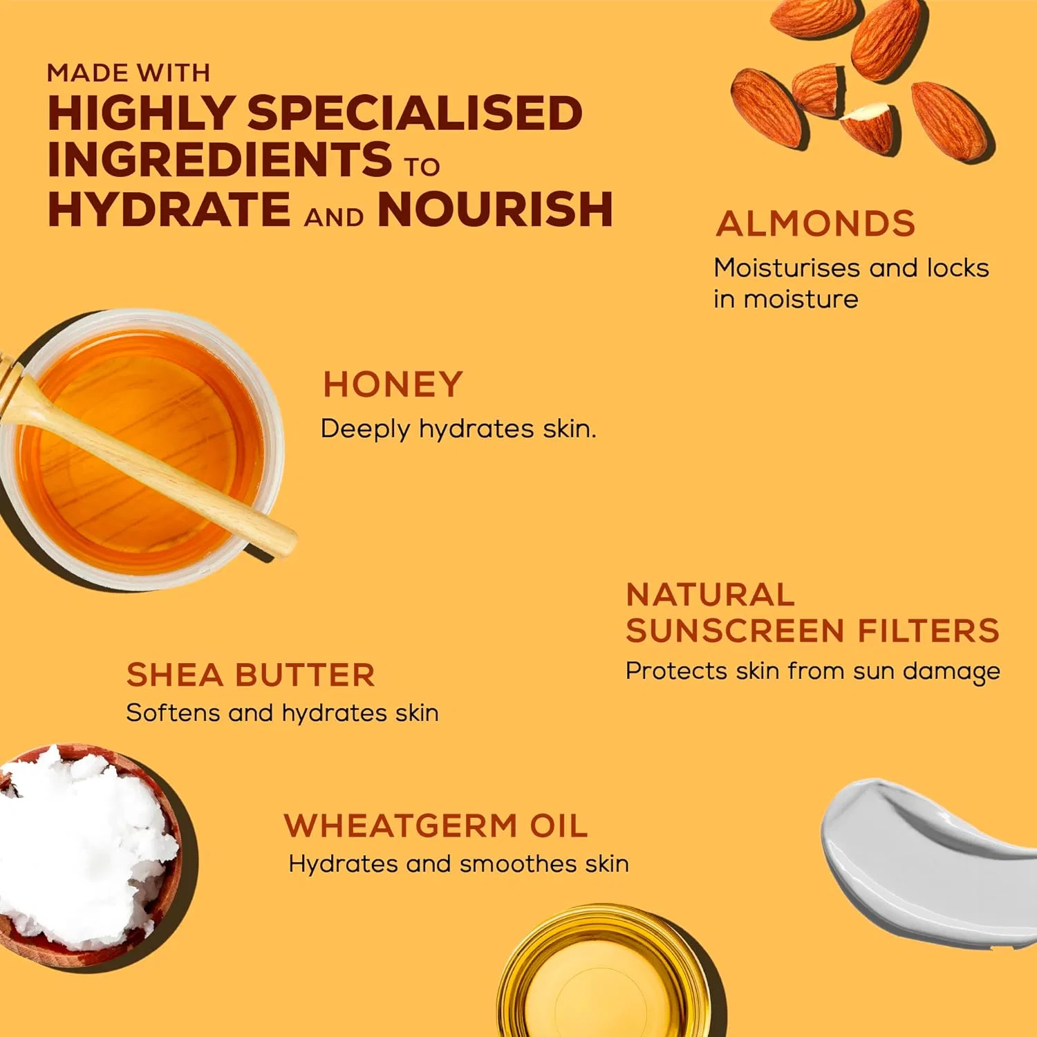 Лосьон для тела питательный Joy Honey & Almond, 500 мл — фото 4