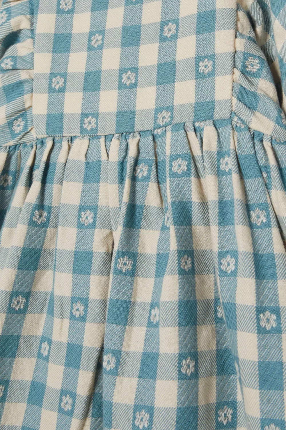 Платье с принтом в клетку Gingham Gathered Purebaby — фото 3