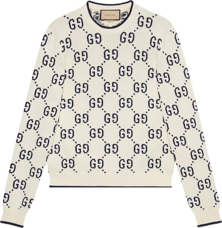 

Толстовка Gucci GG Knit Sweatshirt Ivory, слоновая кость