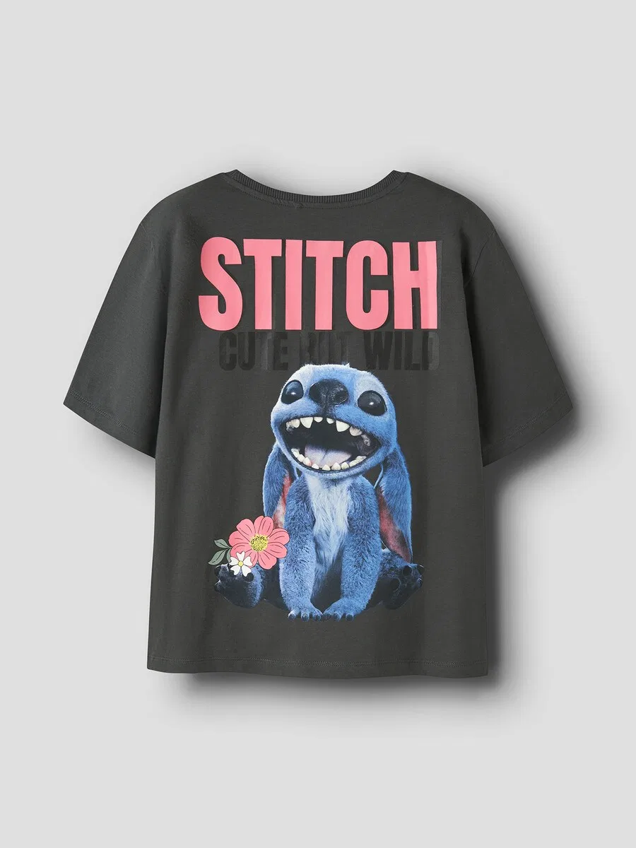 Футболка NAME IT 'NKFJYNIN STITCH' черного цвета — фото 2
