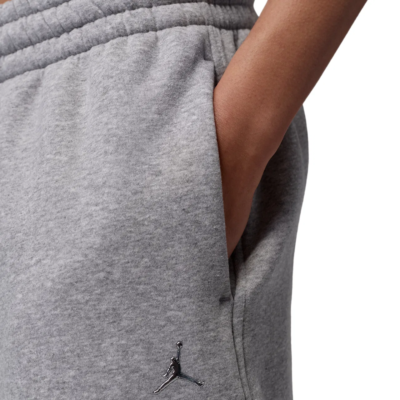 Женские спортивные штаны из футера с утяжкой Jordan Brooklyn Fleece Jogger Pant BB, Dk Grey Heather — фото 4