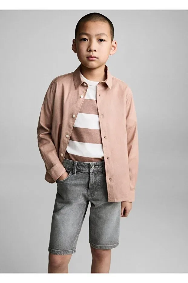 Детские шорты для мальчиков джинсовые Bermuda shorts john Mango Kids, Gray — фото 2