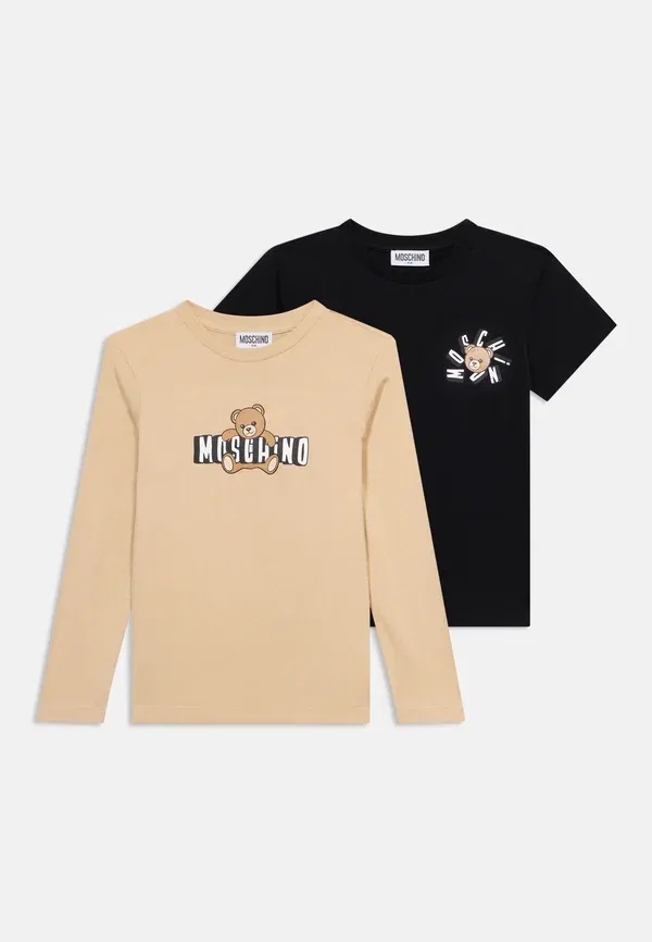 Подарочный набор унисекс - футболка с принтом Moschino, черный/кремовый — фото 3