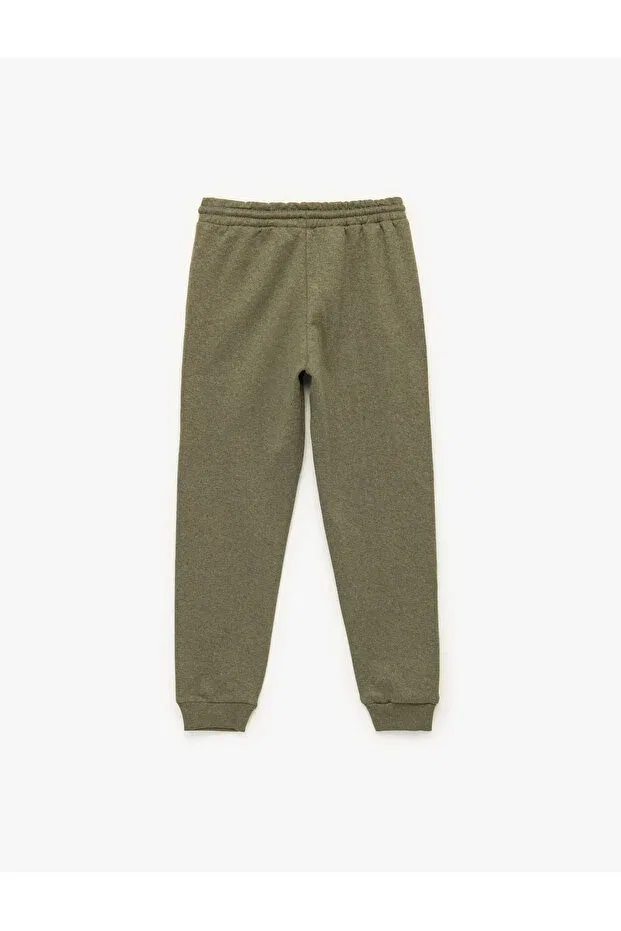 Детские спортивные штаны для мальчиков с принтом Koton, Khaki — фото 2