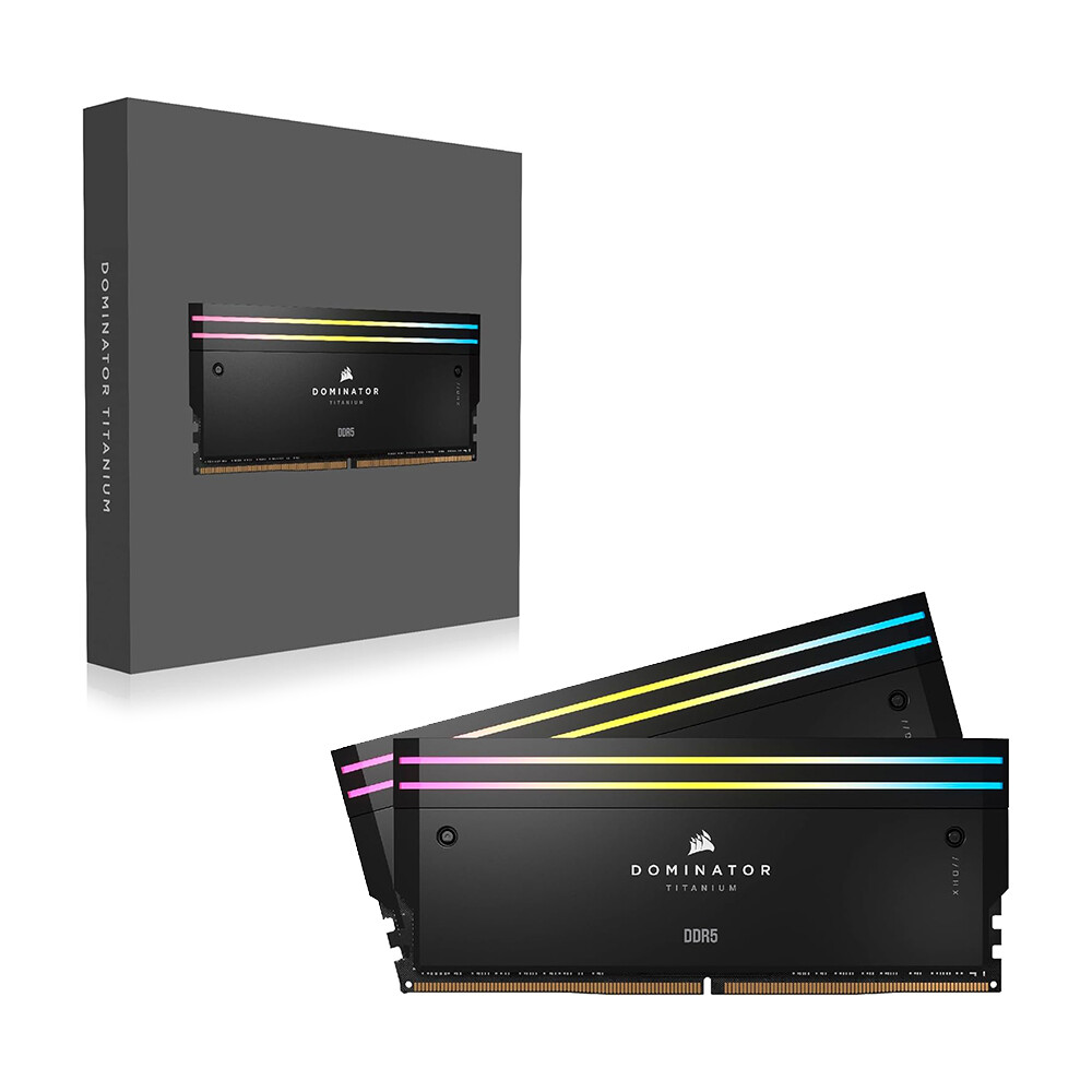 Оперативная память Corsair Dominator Titanium RGB, 32 ГБ (2x16), DDR5, CL30, 6000 МГц, CMP32GX5M2B6000C30, черный — фото 2