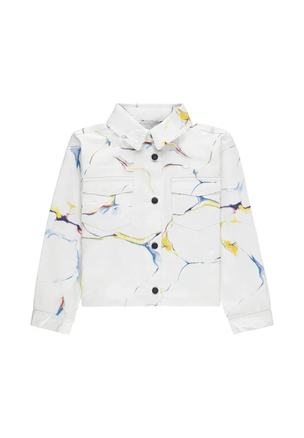 Джинсовая куртка с принтом Denim Jacket Stella Mccartney Kids, Avorio, слоновая кость