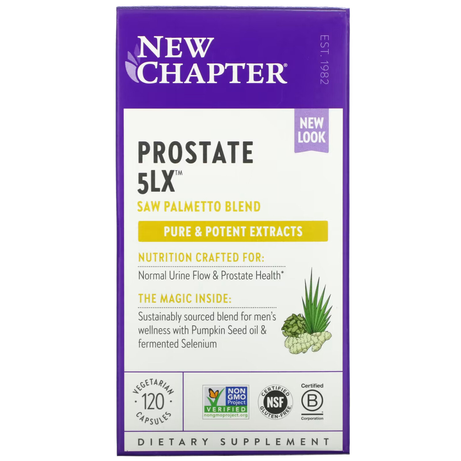 

New Chapter, Prostate 5LX, 120 вегетарианских капсул