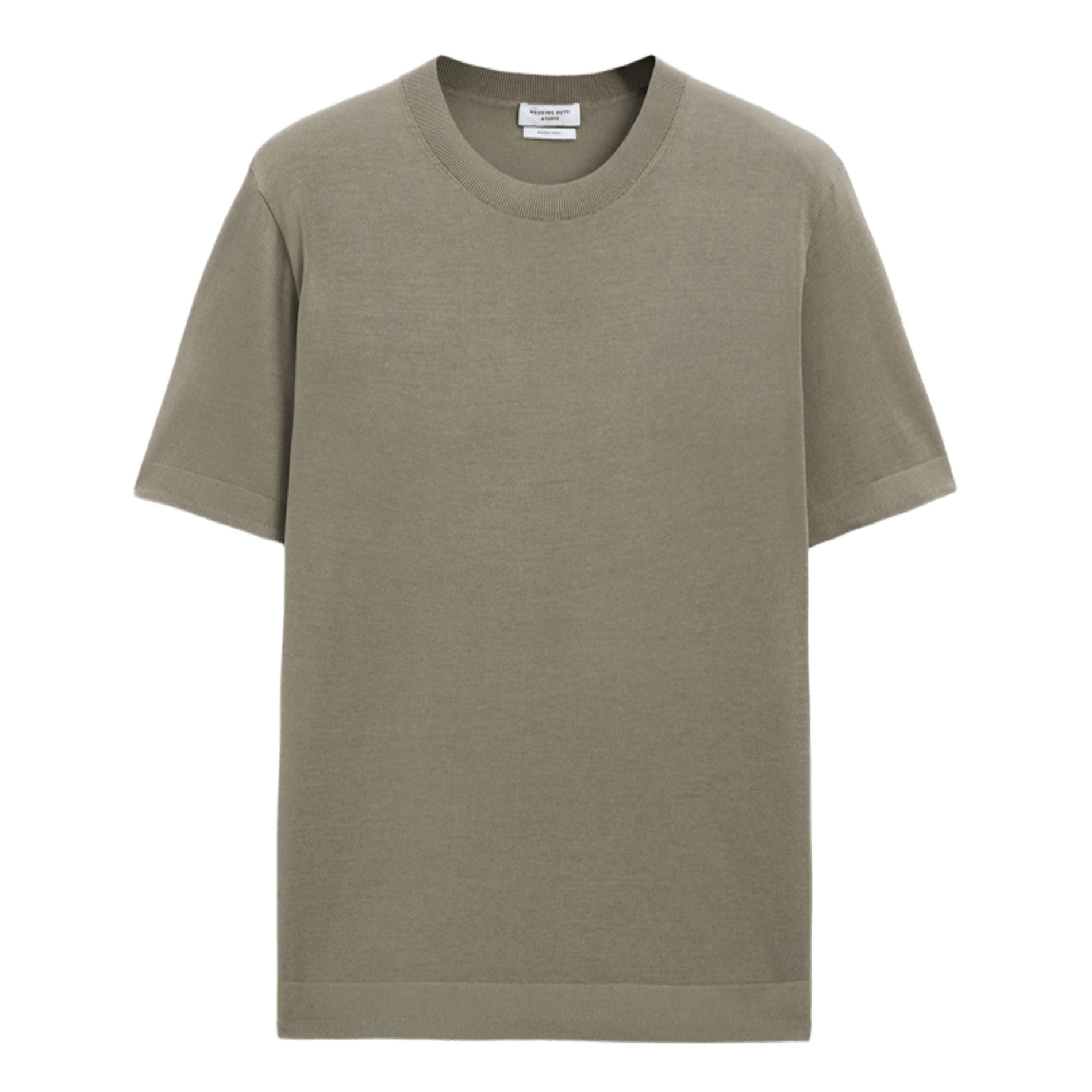 

Футболка Massimo Dutti Short sleeve cotton and silk blend - Studio, бледно-зеленый