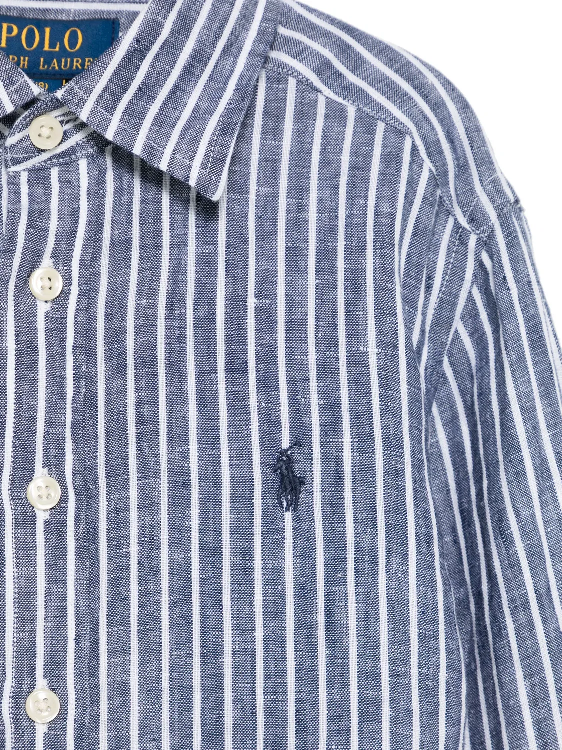 Polo Ralph Lauren Рубашка в тонкую полоску, синий — фото 3