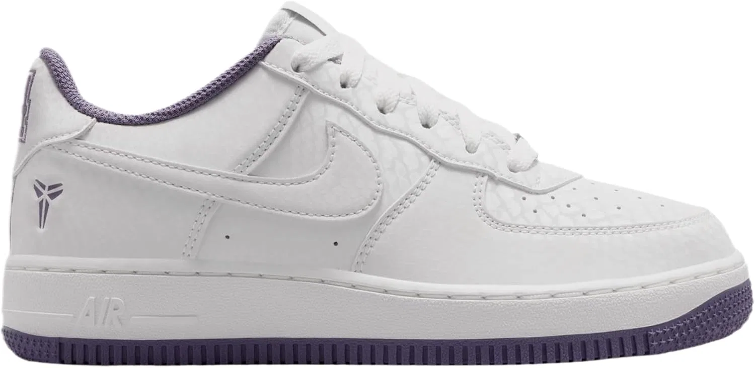 Детские кроссовки для девочек с принтом Kobe Air Force 1 Low Forever Summit White Daybreak Nike, Summit White/Daybreak