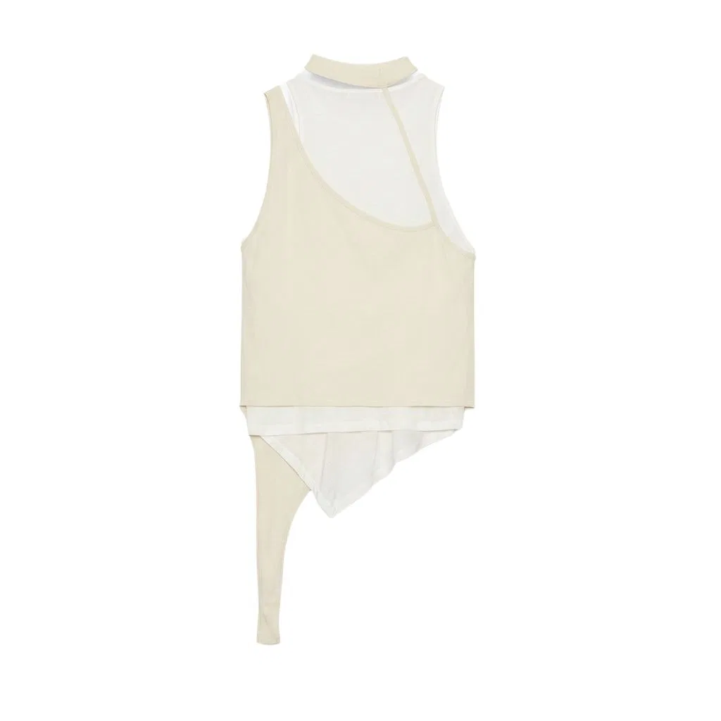 Женская футболка с круглым вырезом, Nude/Beige, ZARA — фото 3