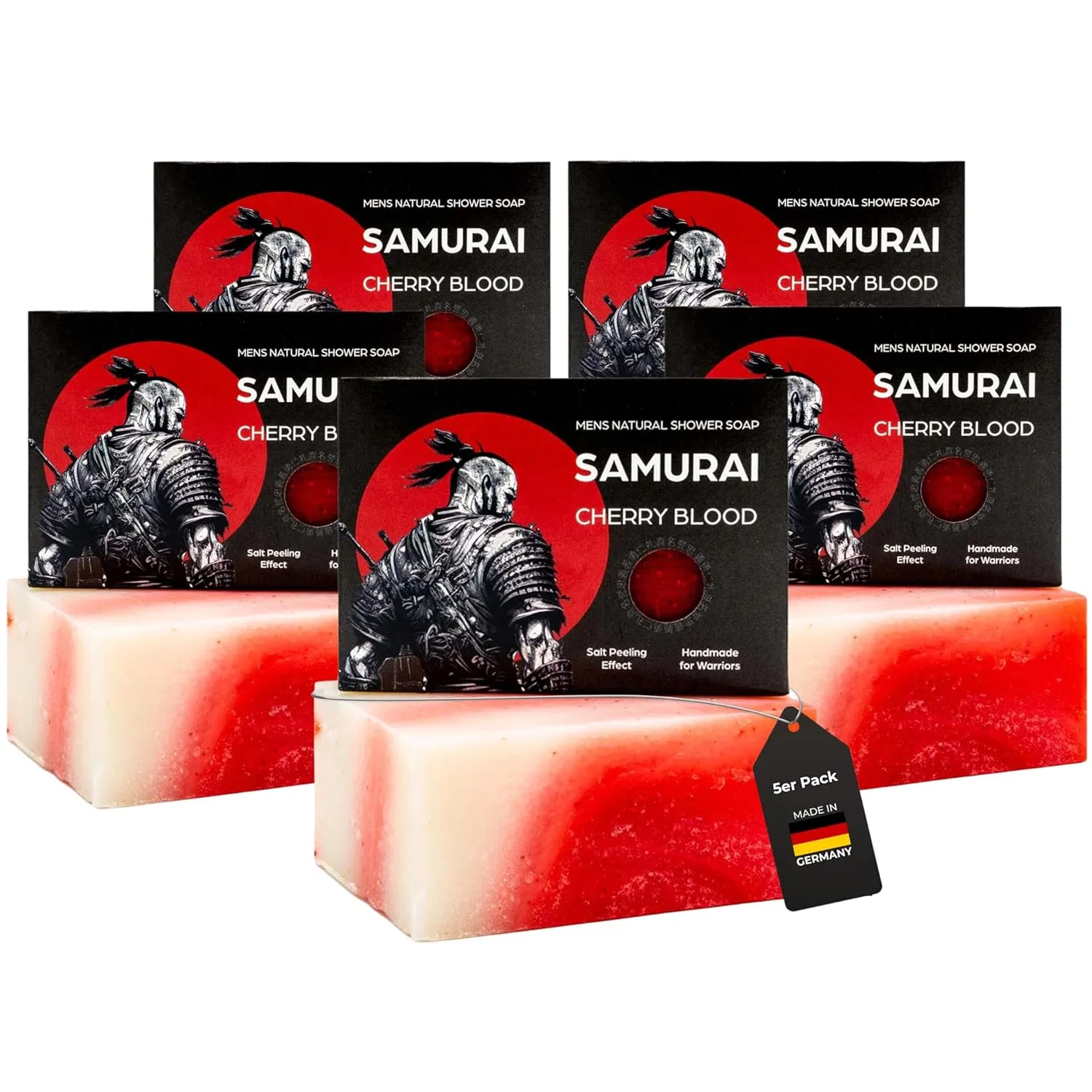 Мыло скрабирующее Meduna Samurai Cherry Blood, набор 5 шт, 100 г