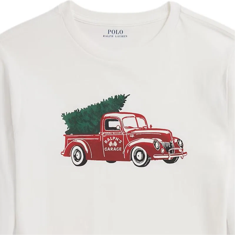 Детская футболка Polo Ralph Lauren, Trophy Cream — фото 4
