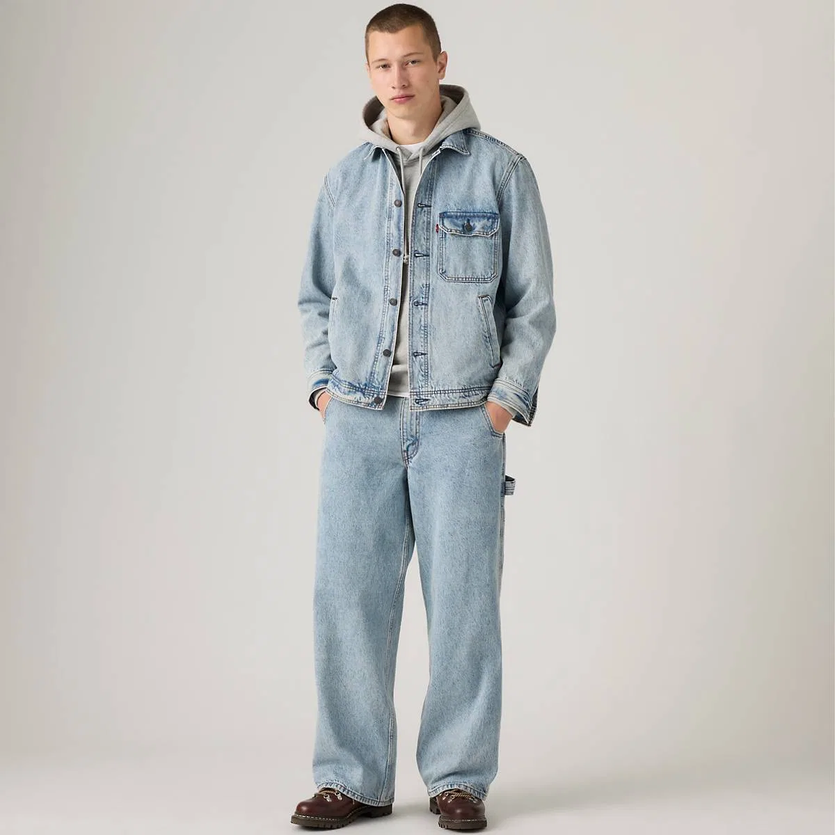 Очень свободные мужские джинсы в стиле милитари Levi's, Little Balcony - Light Wash
