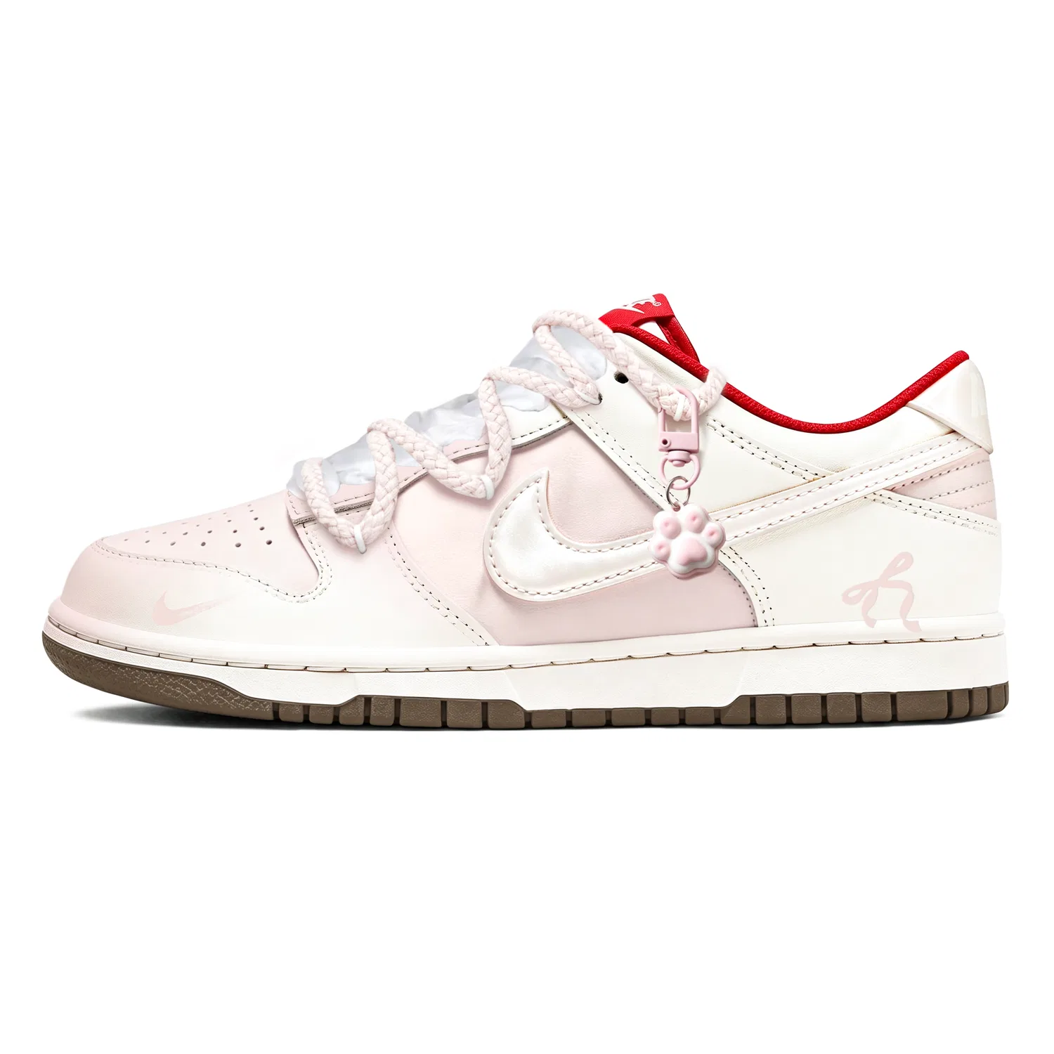 Детские кроссовки для скейтбординга с принтом Dunk White Pink Nike, White Pink