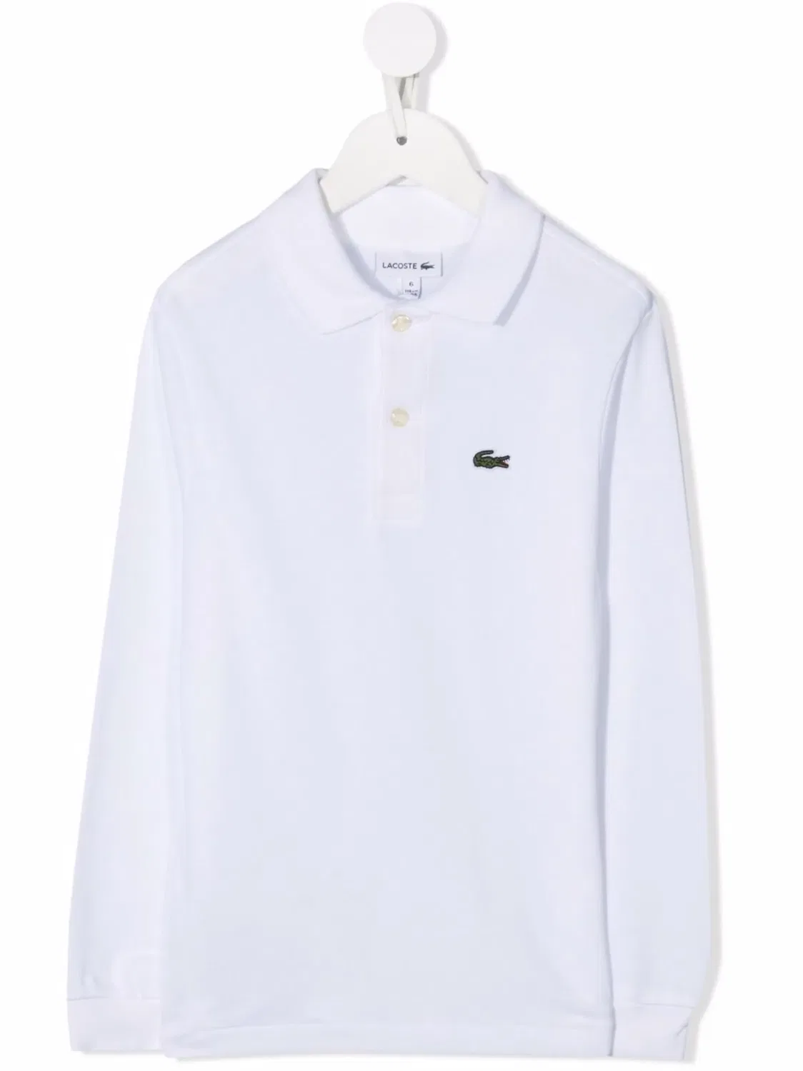 Поло с логотипом Lacoste, белый