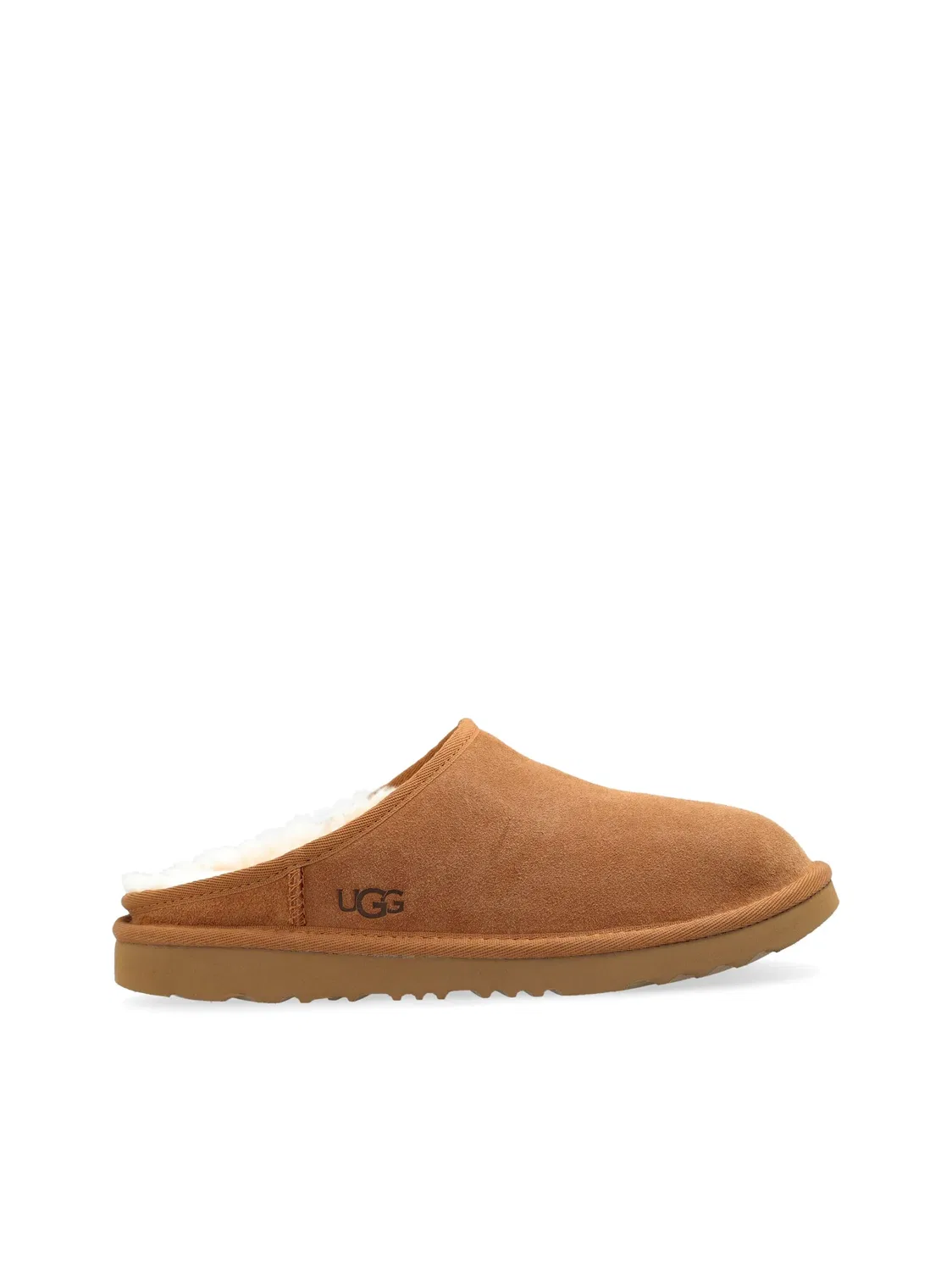 Тапочки с овечьим мехом UGG, коричневый — фото 3