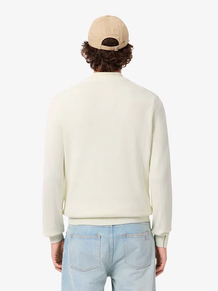 Свитер Holiday Croc круглый вырез LACOSTE, White — фото 3