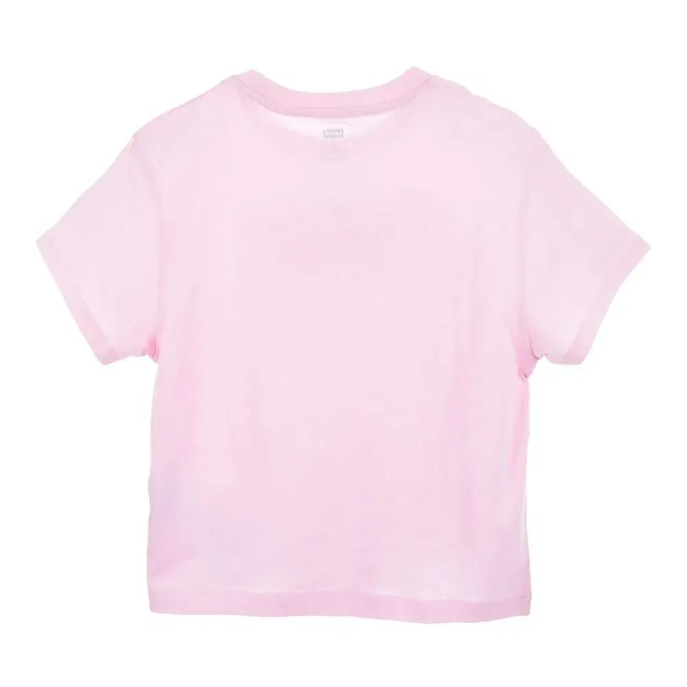 Детская футболка для девочек оверсайз с принтом Levi's, Pink — фото 2