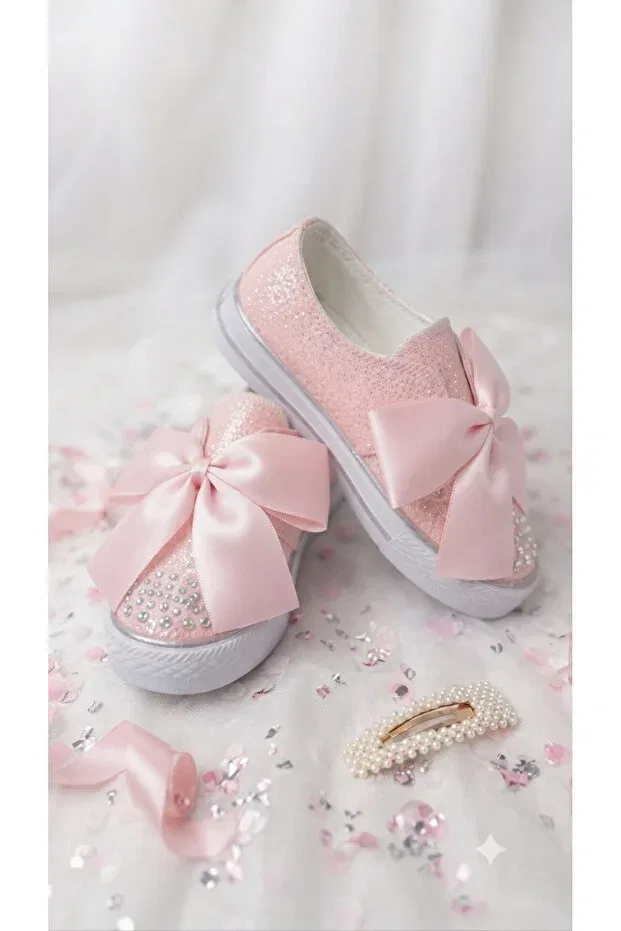 Детские туфли для девочек с бантом Patik Bebe, Pink — фото 2