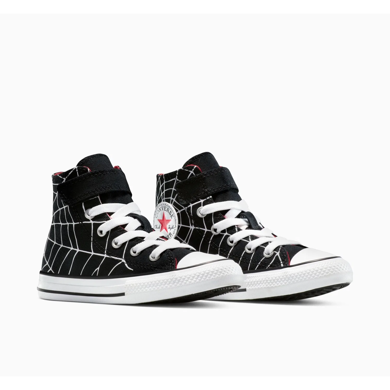 Детские спортивные кроссовки с липучкой Converse, Black/White/Red
