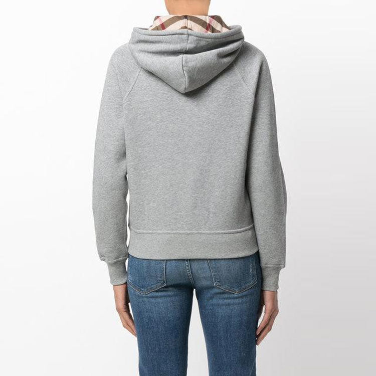 Куртка Burberry Zipper hooded Casual Jacket 'Gray', женская, серый — фото 3