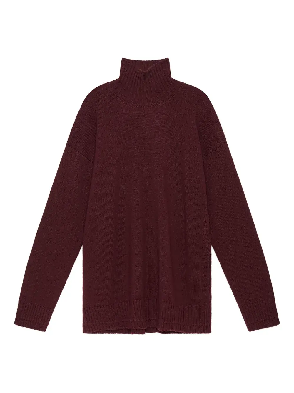 

Свитер в рубчик с высоким воротником Maliparmi, красный