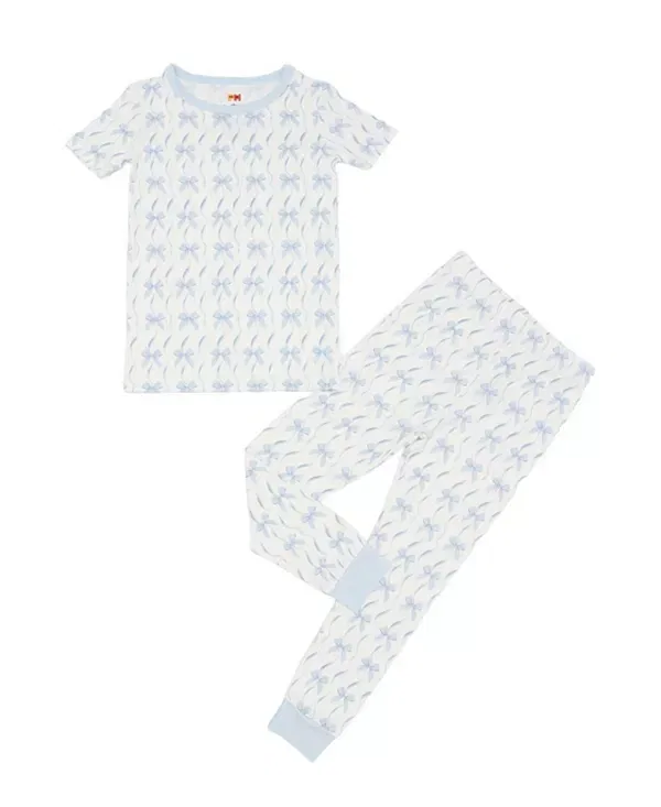 Детское пижамный комплект из бамбука Little Kid Big Kid Petite Hailey, Blue Bow
