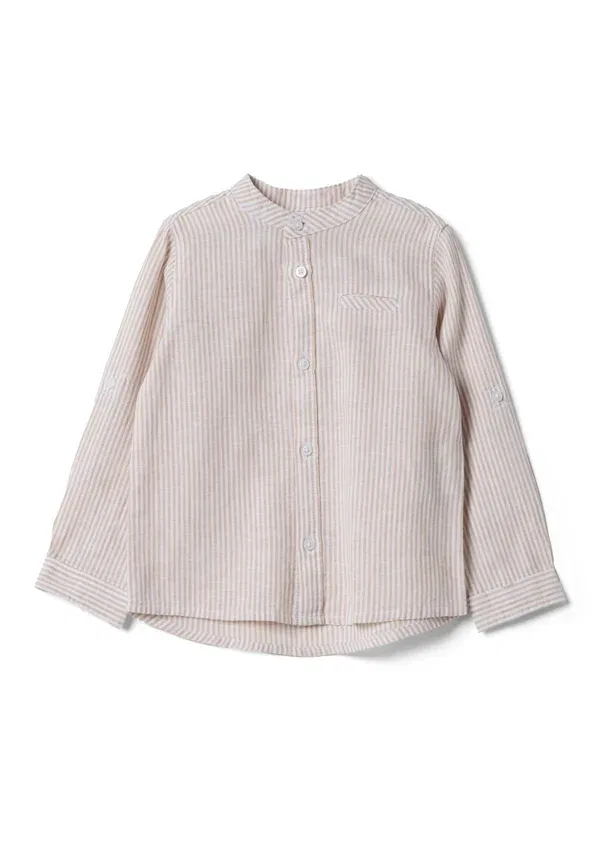 Рубашка полосатая Shirt Ovs, белый, бежевый