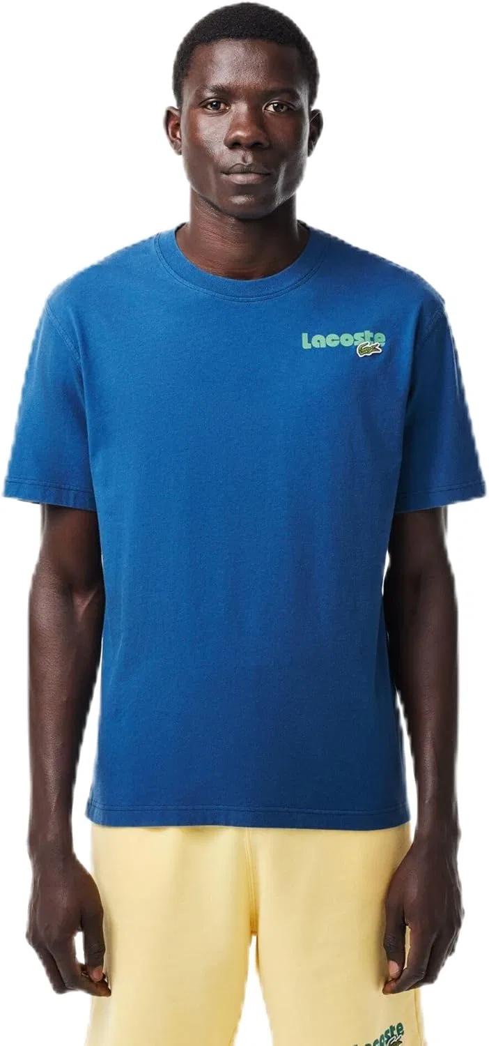 Футболка мужская Lacoste Globe с омбре-принтом