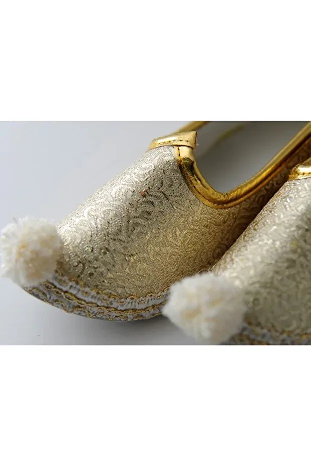 Детские сандалии для мальчиков с коротким каблуком Terzioğlu Giyim, Gold — фото 2