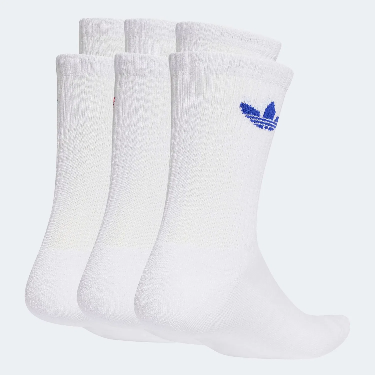 Мужские спортивные носки с логотипом Trefoil Adidas Originals, White/Night Indigo/Collegiate Green — фото 2