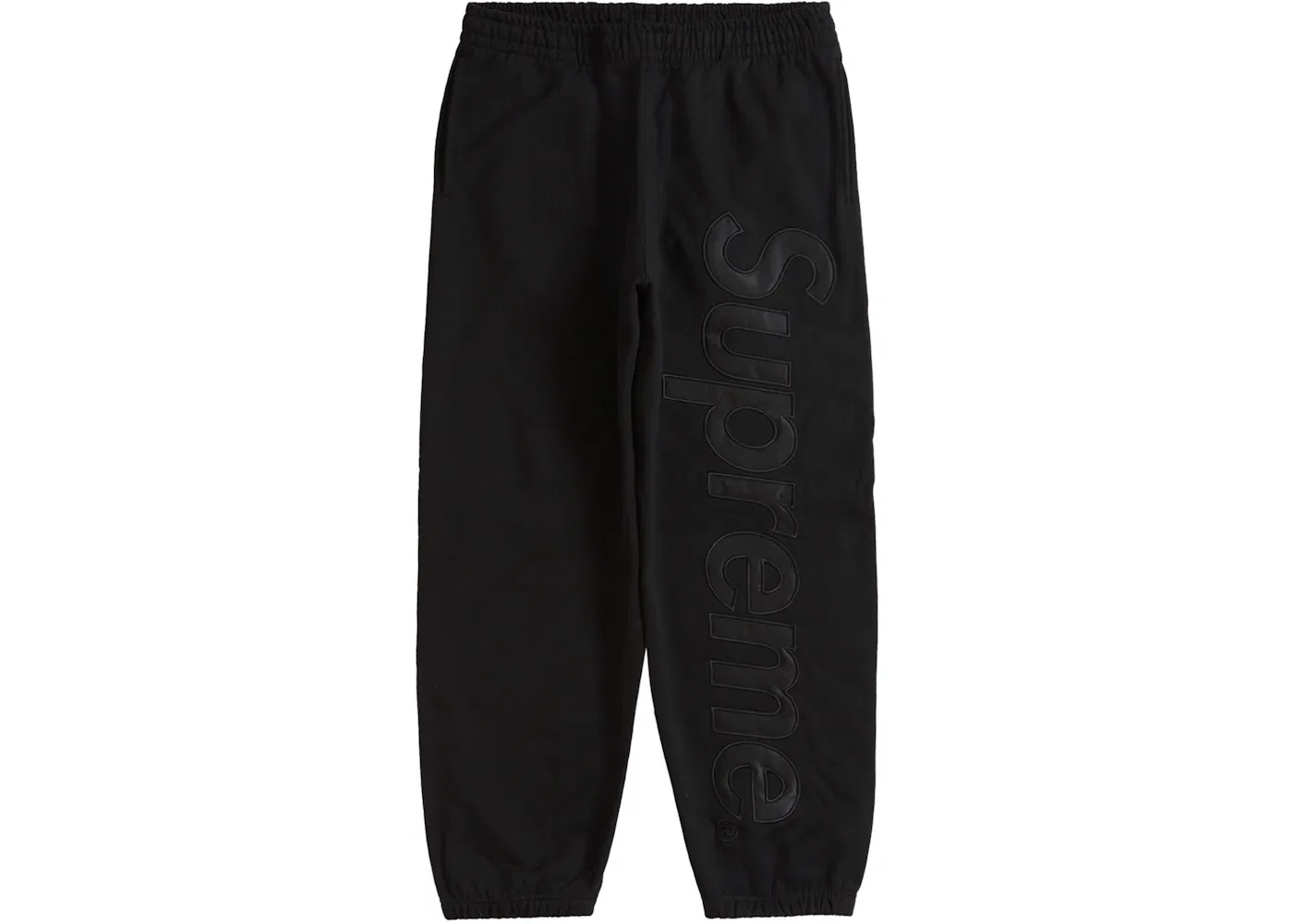 Мужские спортивные штаны с сатиновой аппликацией Supreme Sweatpant (FW23), Black