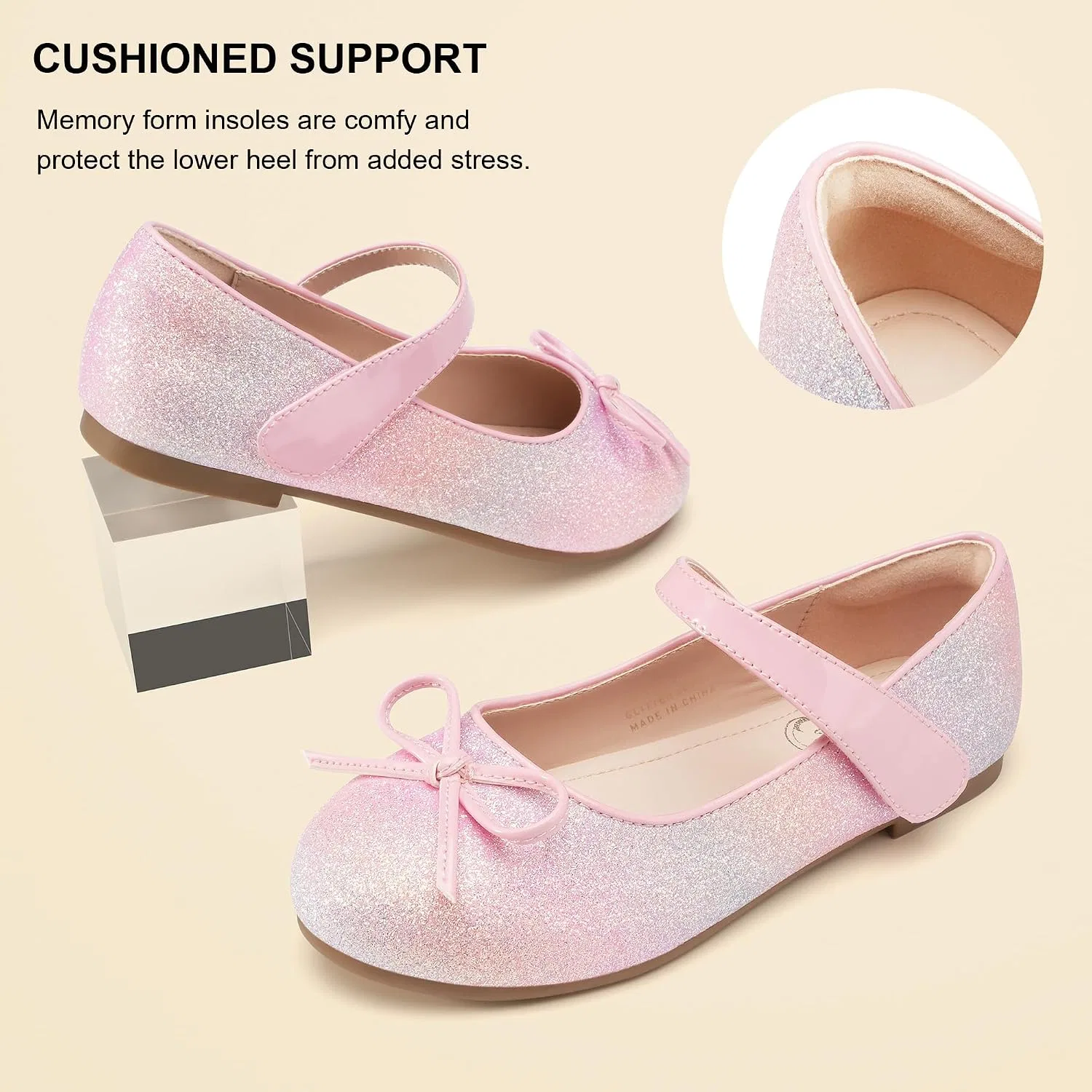 Детские туфли Мэри Джейн для девочек Stelle, Pink Ombre — фото 4