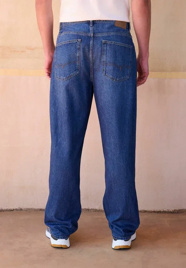 Джинсы из хлопка Relaxed fit jeans Next, dark blue, темно-синий — фото 2