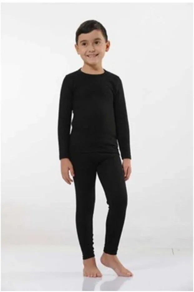 Детское термобелье для мальчиков хлопковое Wear Treasure, Black