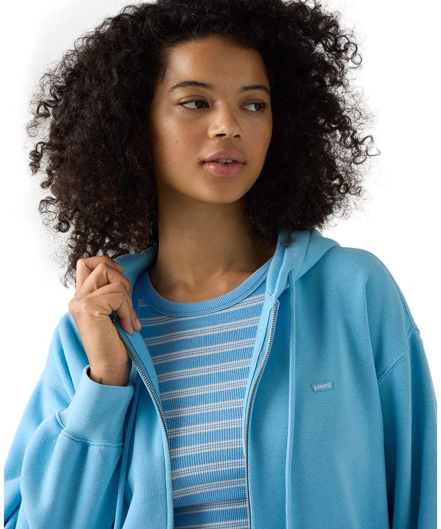 Женская худи с принтом Everyday Zip-Up Hoodie Levi's, Alaskan Blue — фото 3
