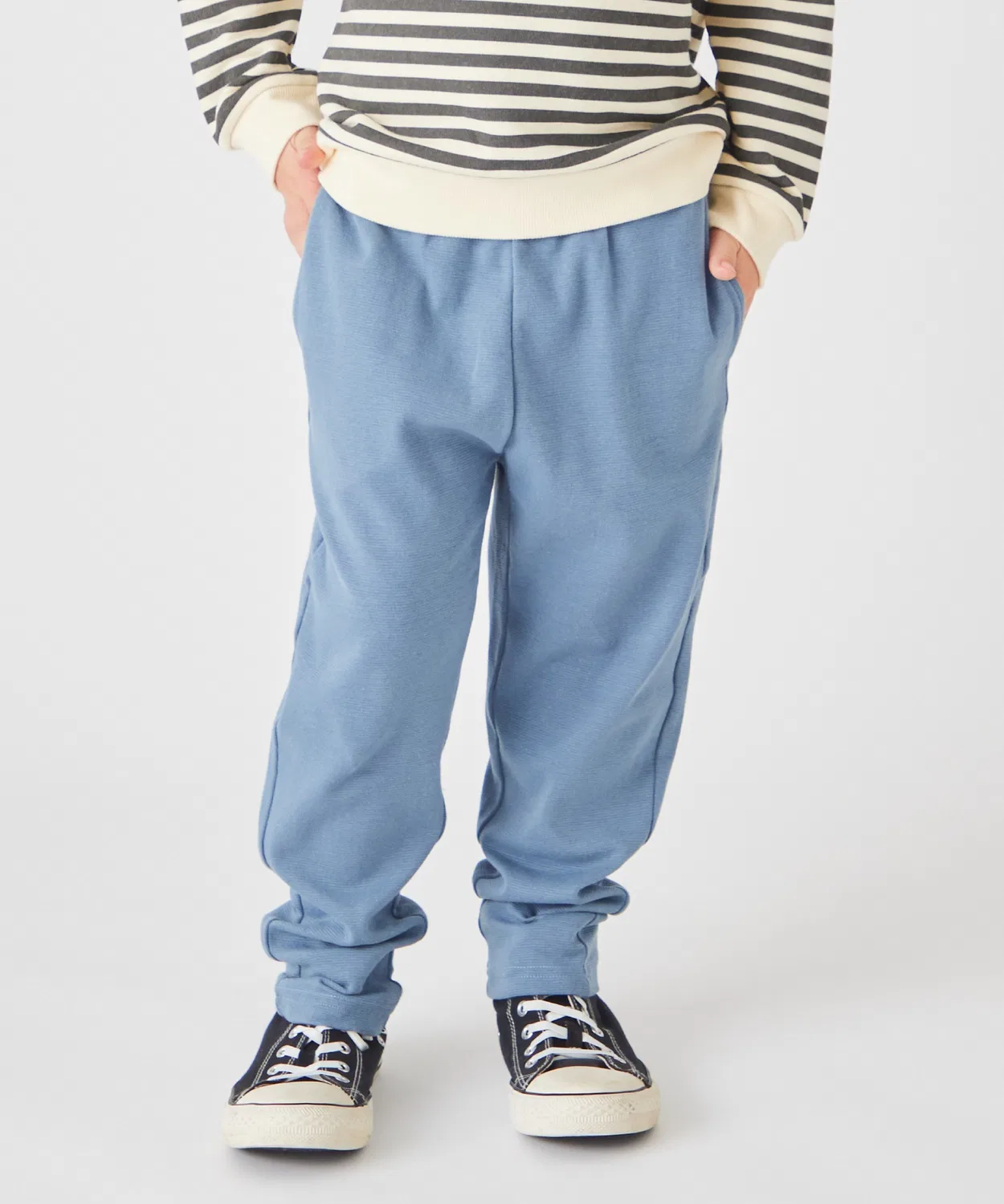 Детские брюки из хлопка с эластичным поясом, модель 221262001, ever closet, Blue