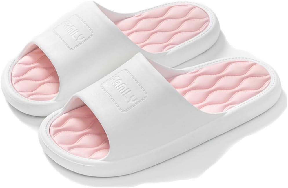 

Унисекс шлепанцы Rojeam с противоскользящей подошвой, быстро сохнущие, для душа, дома, ванной, сада и бассейна, розовый