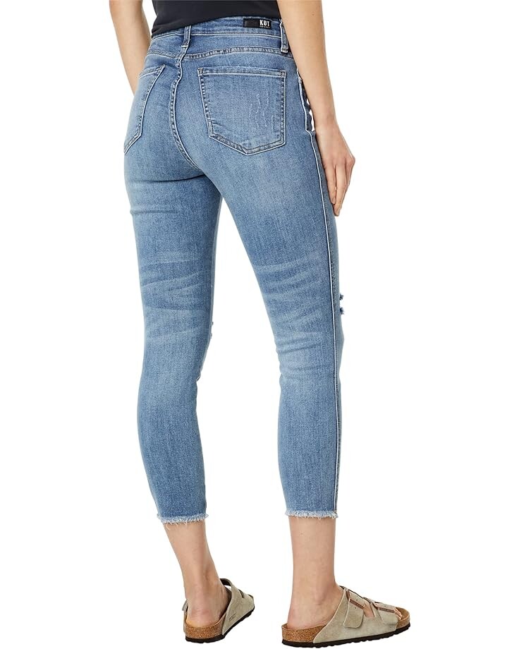 

Джинсы KUT from the Kloth Connie High-Rise Fab AB Crop Fray Hem in Statement, цвет Statement