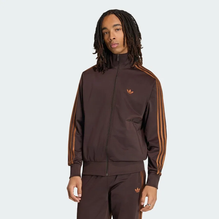 Худи на молнии ADIDAS ORIGINALS 'Firebird' в цвете Umbra, темно-коричневый — фото 2