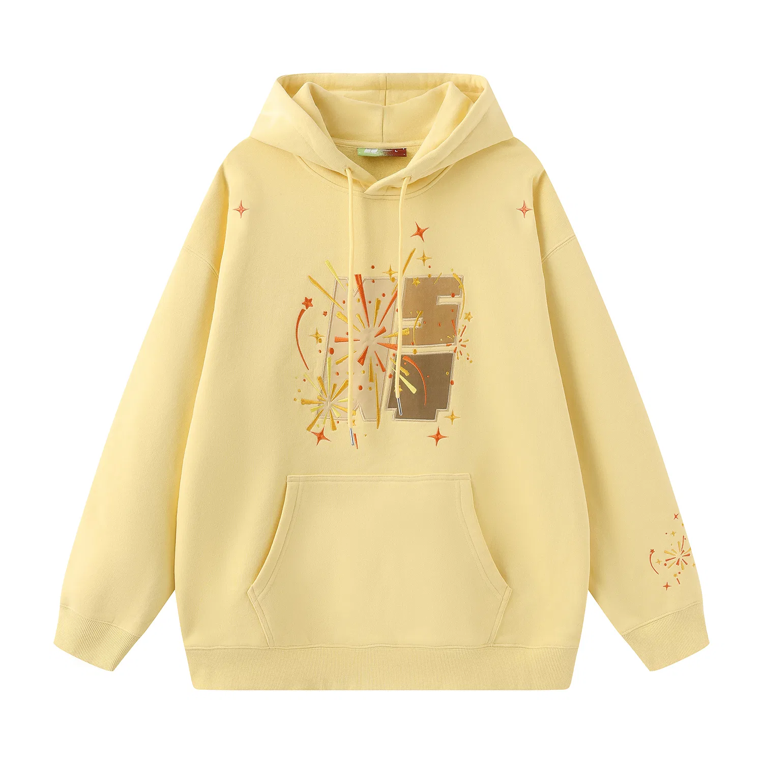 Детское худи с капюшоном, свободный крой, NSTNEW START, Yellow Sprouting Tag