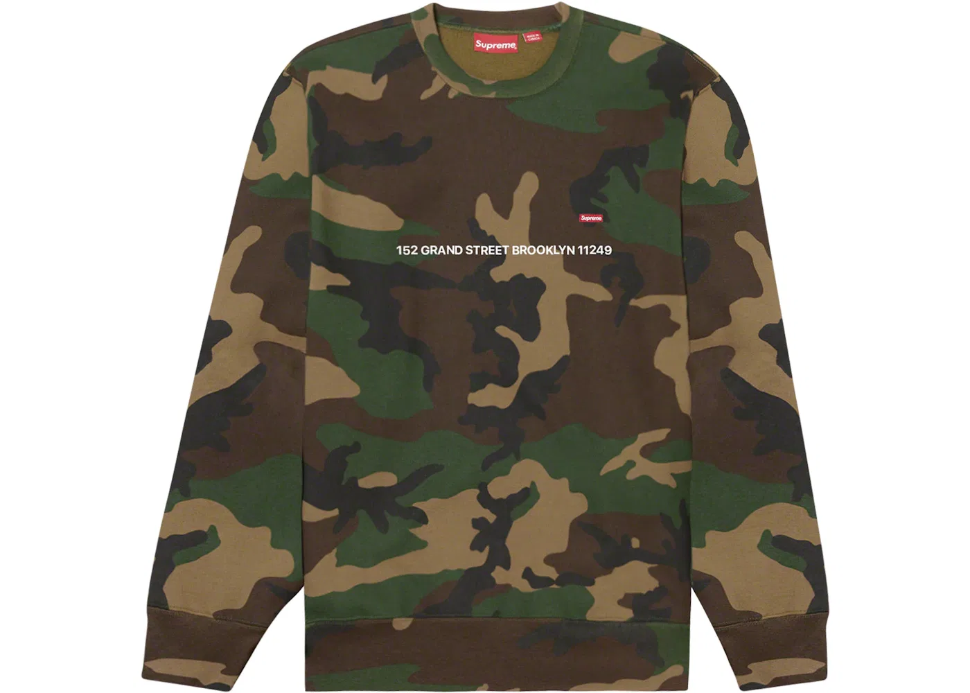 Мужской свитшот Supreme Small Box Crewneck (Brooklyn Shop Exclusive), Woodland Camo
