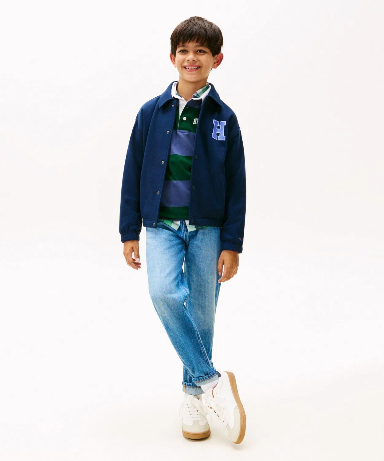 Детский бомбер с принтом Varsity Multi Badge TOMMY HILFIGER, Navy — фото 3