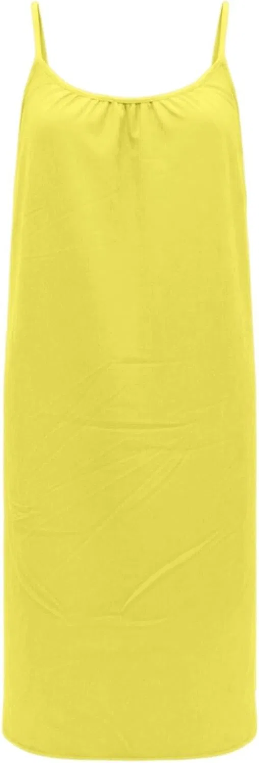 Женское летнее платье-майка с открытой спиной на бретелях, Yellow — фото 3